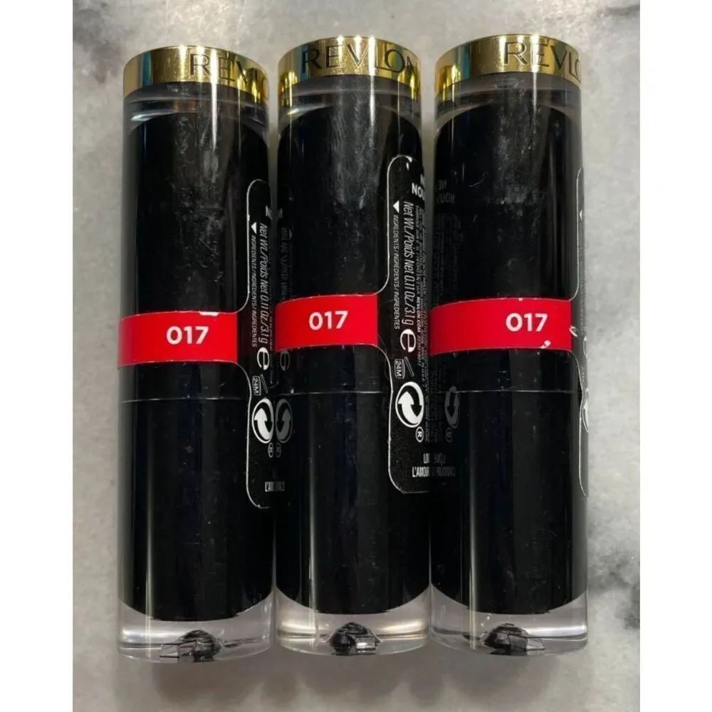 Revlon Super Lustrous Shine Lipstick 017 Love Is On Lot of 3